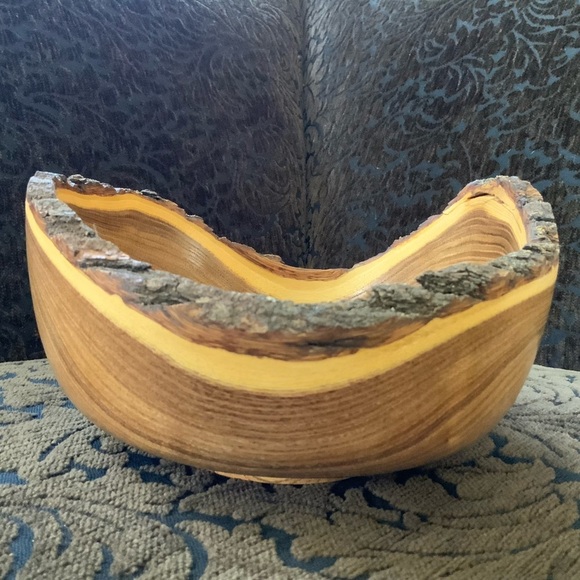Handmade Scholar Wood Bowl by Robert Gochnauer Raw Edge - 2018 Signed by Artist - Picture 4 of 10